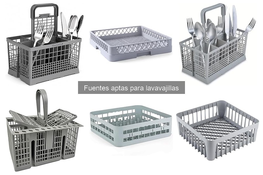 Alternativas a las fuentes aptas para lavavajillas