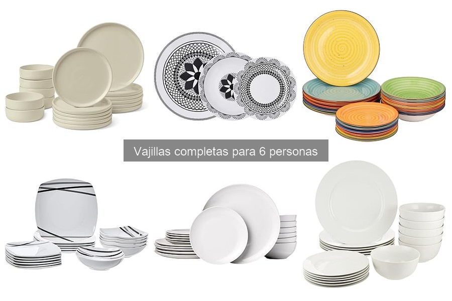 Alternativas a vajillas completas para 6 personas en espacios pequeños