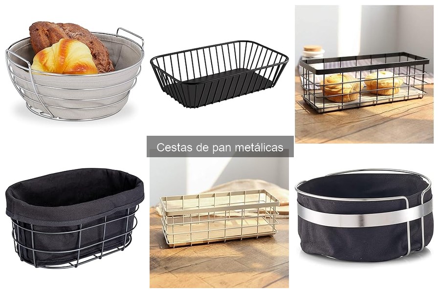 Cestas de pan metálicas ideales para ocasiones especiales