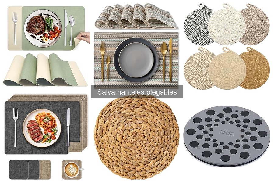 Comparativa de materiales en salvamanteles plegables