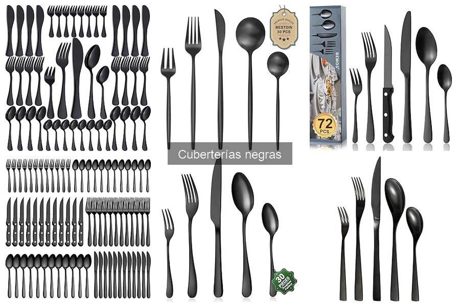 Comparativa de materiales para cuberterías negras