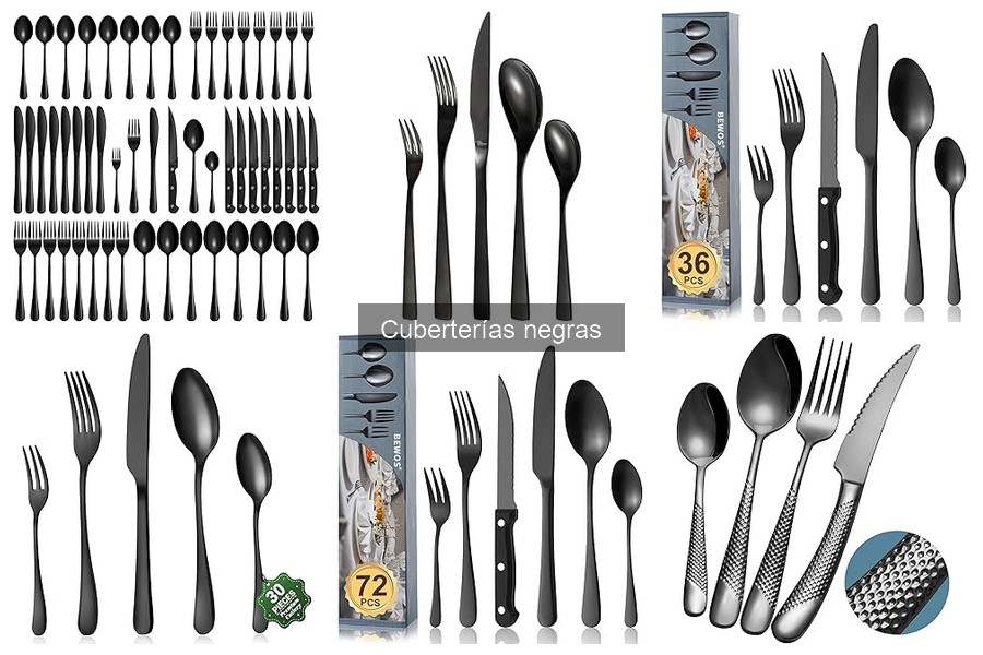 Mejores cuberterías negras para cenas formales