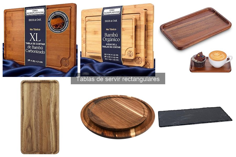 Mejores materiales para tablas de servir rectangulares