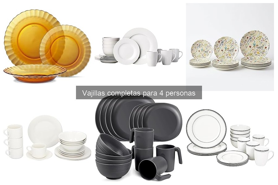 Regalos ideales: vajillas completas para 4 personas