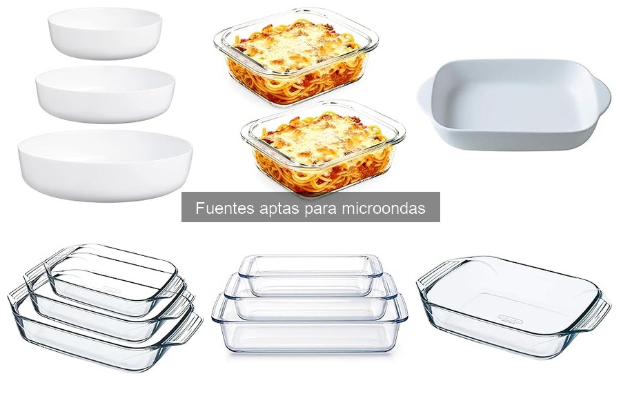 Tiempos de cocción en fuentes aptas para microondas