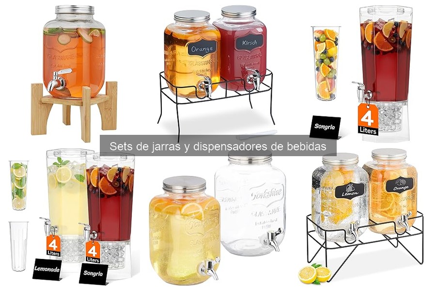 Tipos de jarras y dispensadores de bebidas para elegir