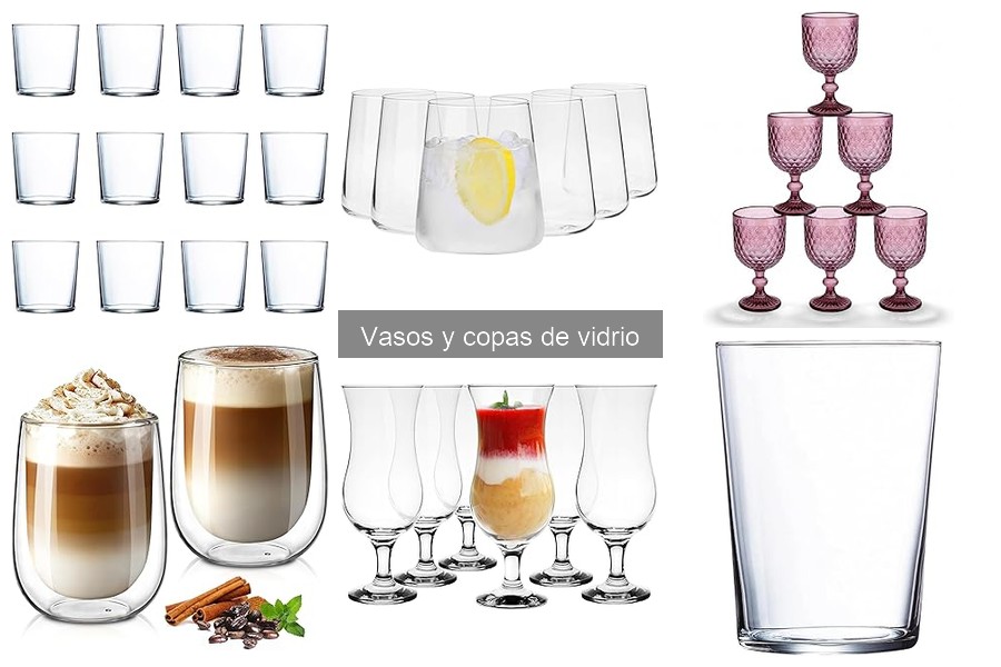Tipos de vasos de vidrio y sus usos en comidas compartidas