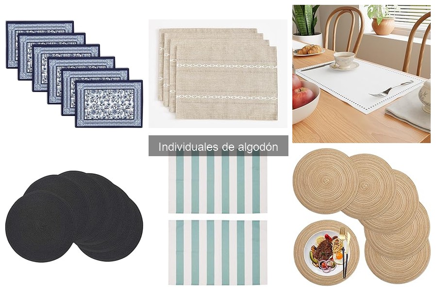 Usos creativos de individuales de algodón para el hogar
