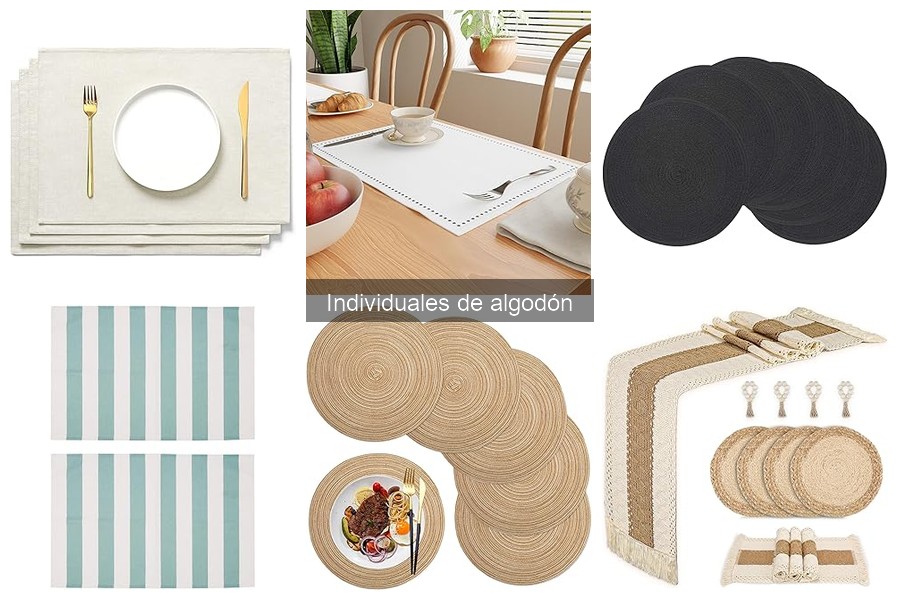 Ventajas de usar individuales de algodón en comidas compartidas